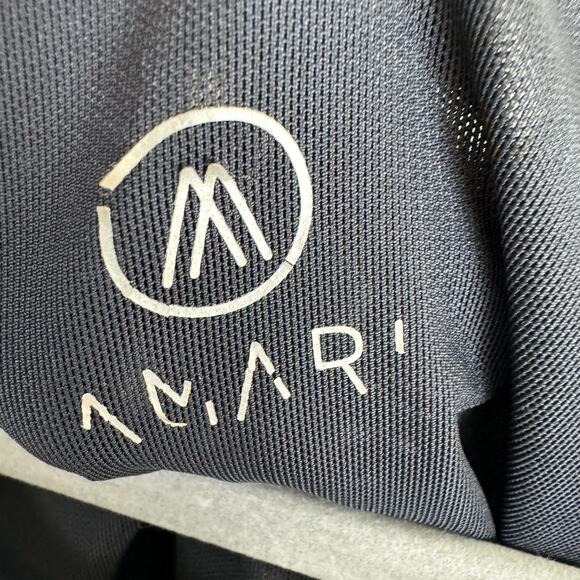 Amari Black Wide Strap High Back Gull Coverage Mesh Back Unpadded Sports Bra L - Picture 3 of 5